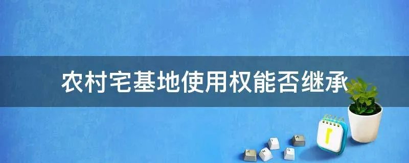 农村宅基地使用权能否继承