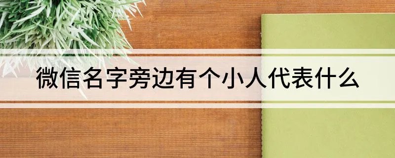 微信名字旁边有个小人代表什么 微信名字旁边有个小人意思