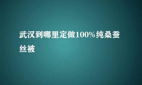 武汉到哪里定做100%纯桑蚕丝被