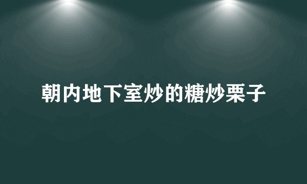 朝内地下室炒的糖炒栗子