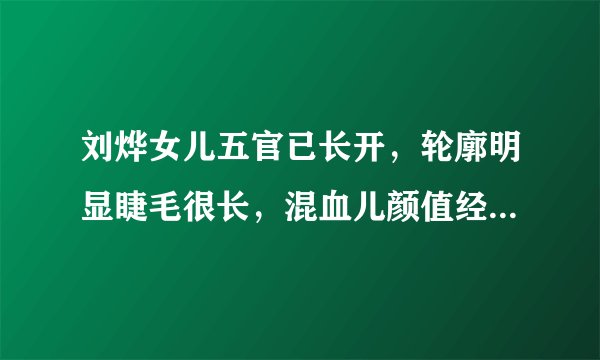 刘烨女儿五官已长开，轮廓明显睫毛很长，混血儿颜值经得起考验