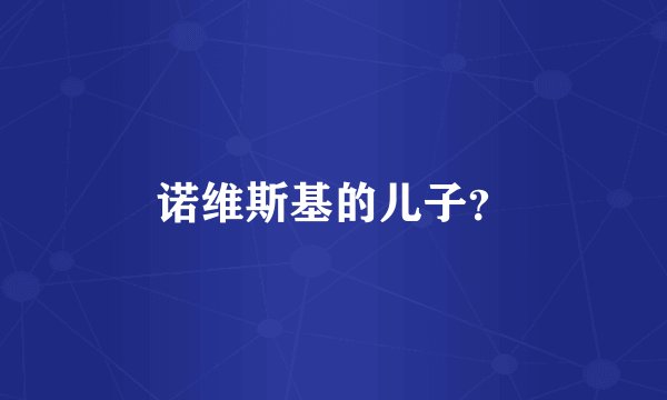 诺维斯基的儿子？