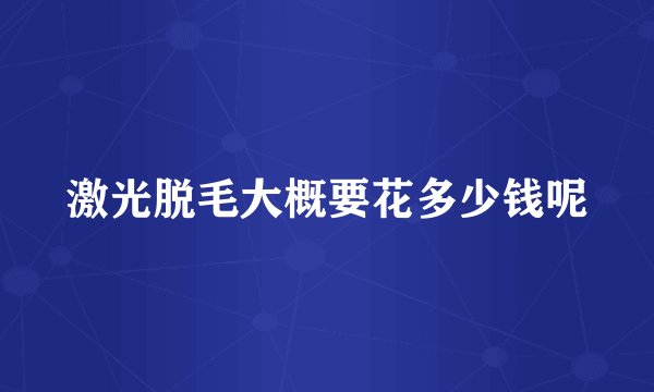 激光脱毛大概要花多少钱呢