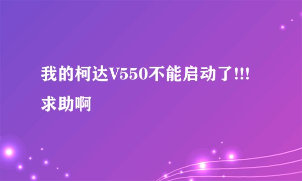 我的柯达V550不能启动了!!!求助啊