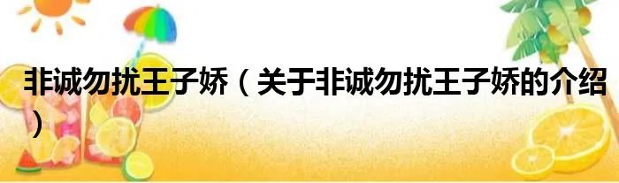 非诚勿扰王子娇（关于非诚勿扰王子娇的介绍）
