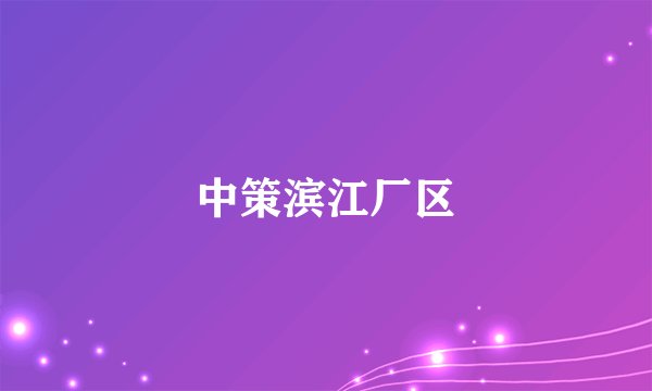 中策滨江厂区