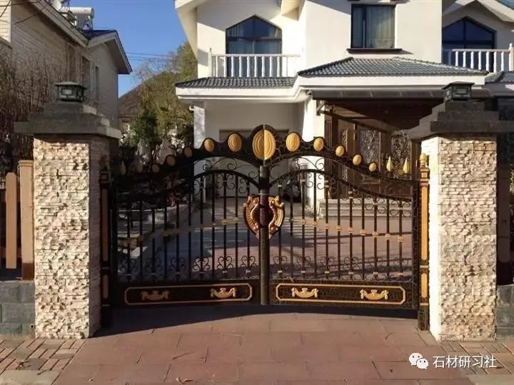 别墅围墙大门石柱设计案例大全