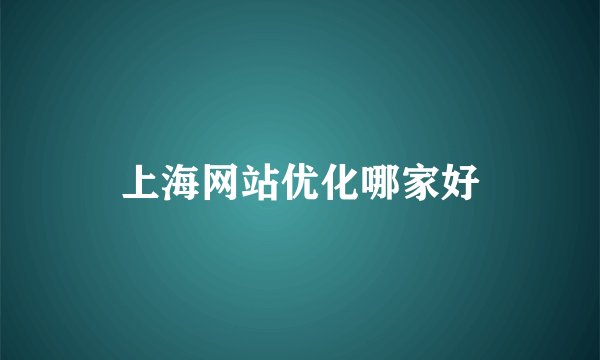 上海网站优化哪家好