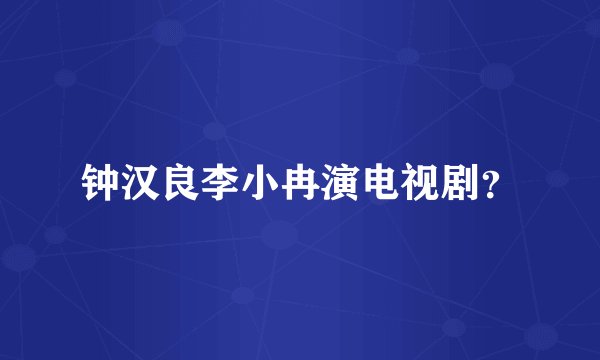 钟汉良李小冉演电视剧?