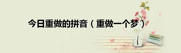 今日重做的拼音（重做一个梦）