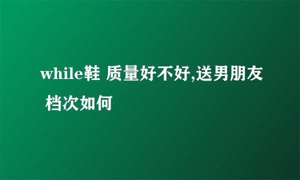 while鞋 质量好不好,送男朋友 档次如何