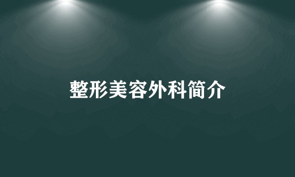 整形美容外科简介