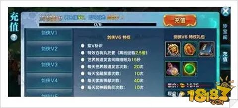 剑侠情缘手游VIP价格表资料完整介绍