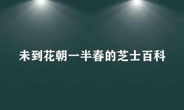 未到花朝一半春的芝士百科