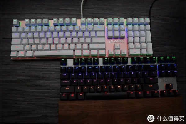 送女友的玫瑰金键盘 — 达尔优 108键 机械点彩版 背光机械键盘 开箱