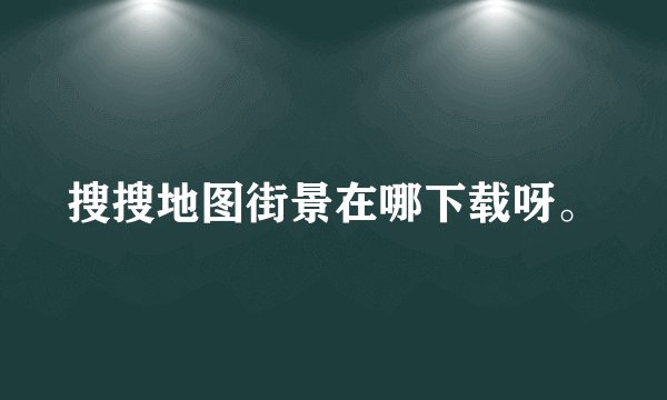 搜搜地图街景在哪下载呀。