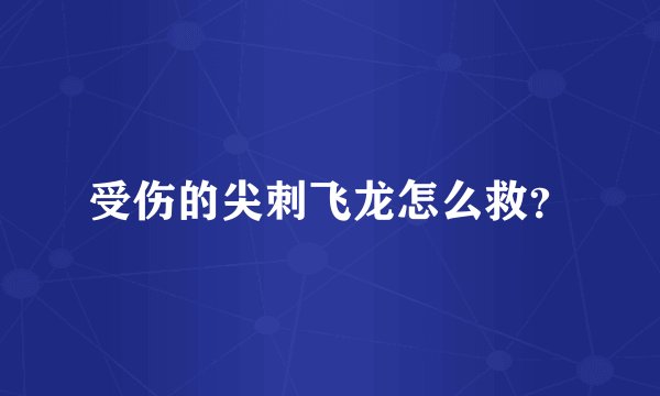 受伤的尖刺飞龙怎么救？