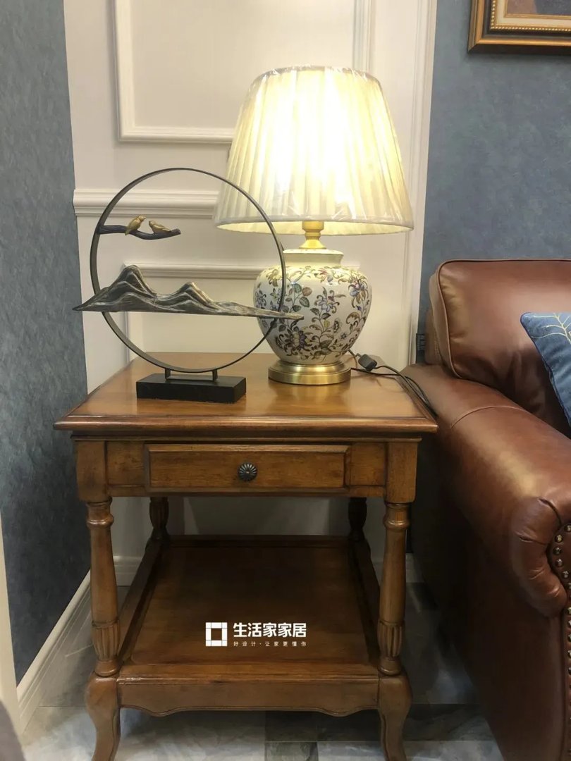 实拍|深藏不露的孔雀蓝，原来这般高颜值，80㎡小美式案例！