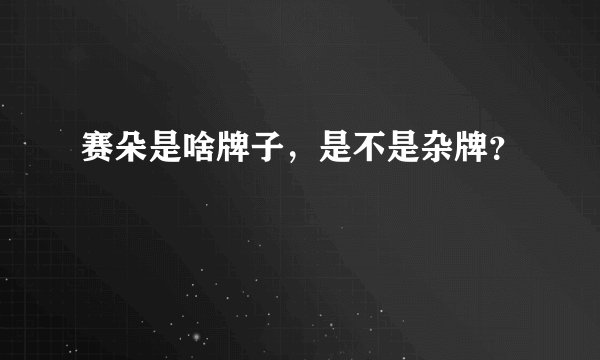 赛朵是啥牌子，是不是杂牌？