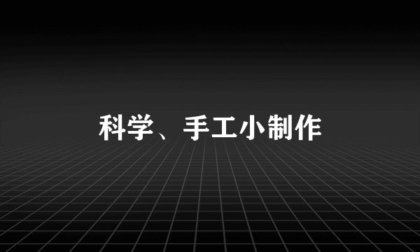 科学、手工小制作