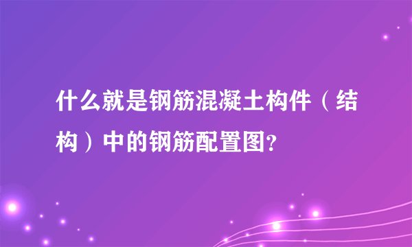 什么就是钢筋混凝土构件（结构）中的钢筋配置图？