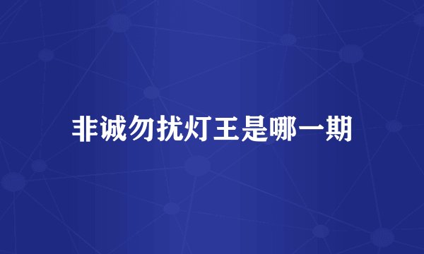 非诚勿扰灯王是哪一期