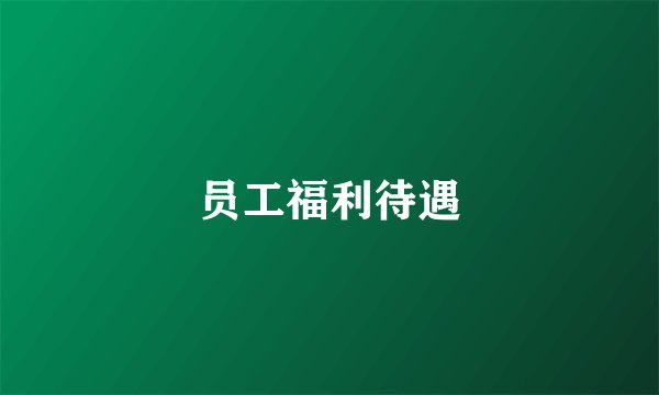 员工福利待遇
