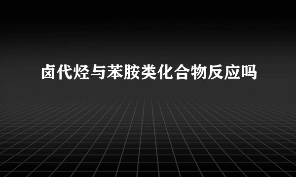 卤代烃与苯胺类化合物反应吗
