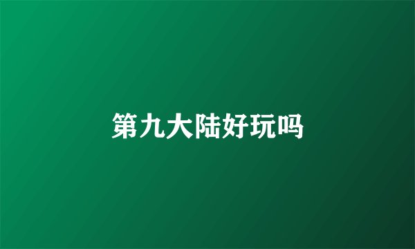 第九大陆好玩吗