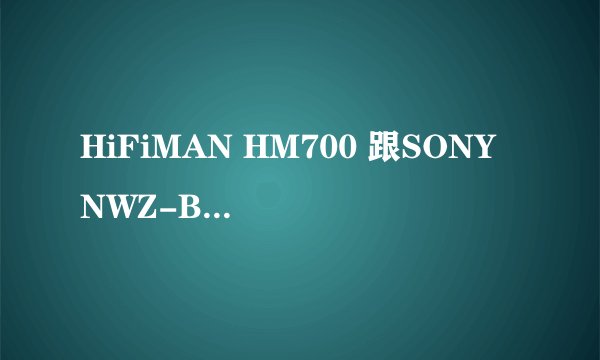 HiFiMAN HM700 跟SONY NWZ-B183F比较,哪个好点?