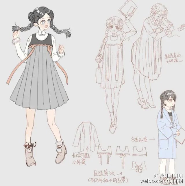 如何画动漫人物的衣服？