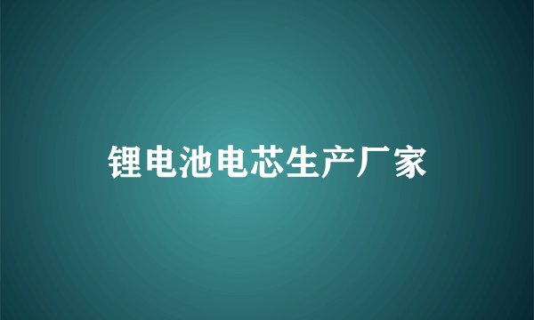 锂电池电芯生产厂家