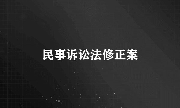 民事诉讼法修正案
