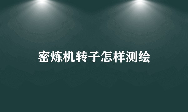 密炼机转子怎样测绘