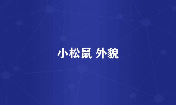 小松鼠 外貌