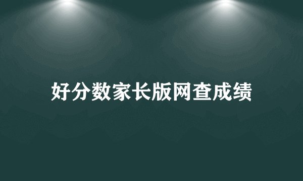 好分数家长版网查成绩