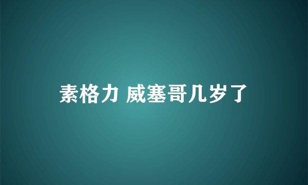 素格力 威塞哥几岁了