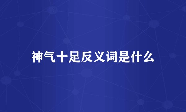 神气十足反义词是什么