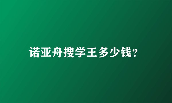 诺亚舟搜学王多少钱？