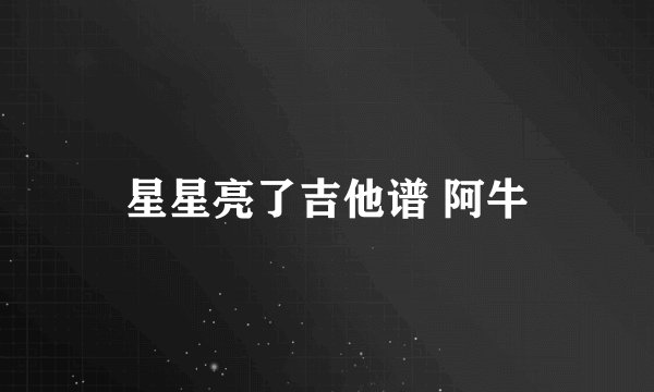 星星亮了吉他谱 阿牛
