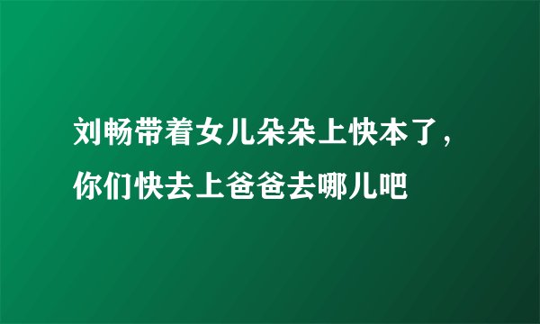 刘畅带着女儿朵朵上快本了,你们快去上爸爸去哪儿吧
