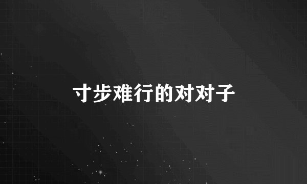 寸步难行的对对子