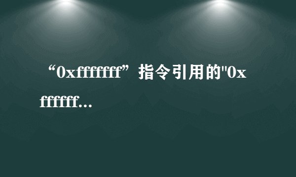 “0xfffffff”指令引用的