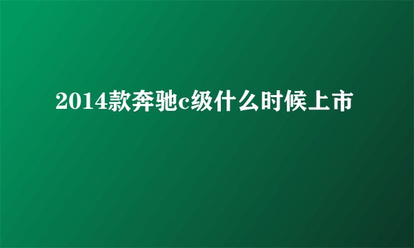 2014款奔驰c级什么时候上市