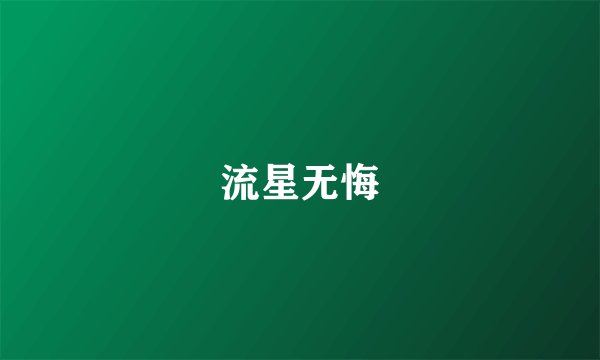 流星无悔