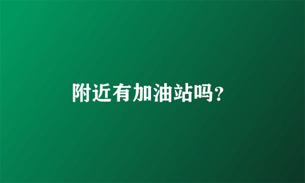附近有加油站吗？