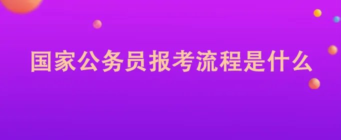 国家公务员报考流程是什么