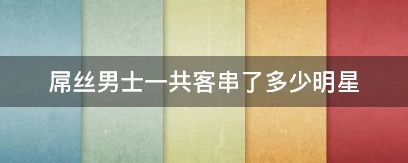 屌丝男士一共客串了多少明星