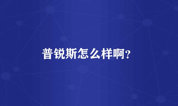 普锐斯怎么样啊？