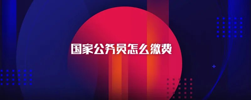 国家公务员怎么缴费